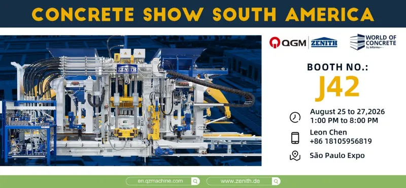 Quangong Machinery se presentará en el Concrete Show en São Paulo, Brasil; únase a nosotros en este importante evento de la industria de América del Sur.